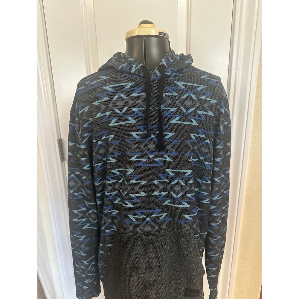 Exclusive for Buckle Hurley men's patterned pullover hoodie, Size medium